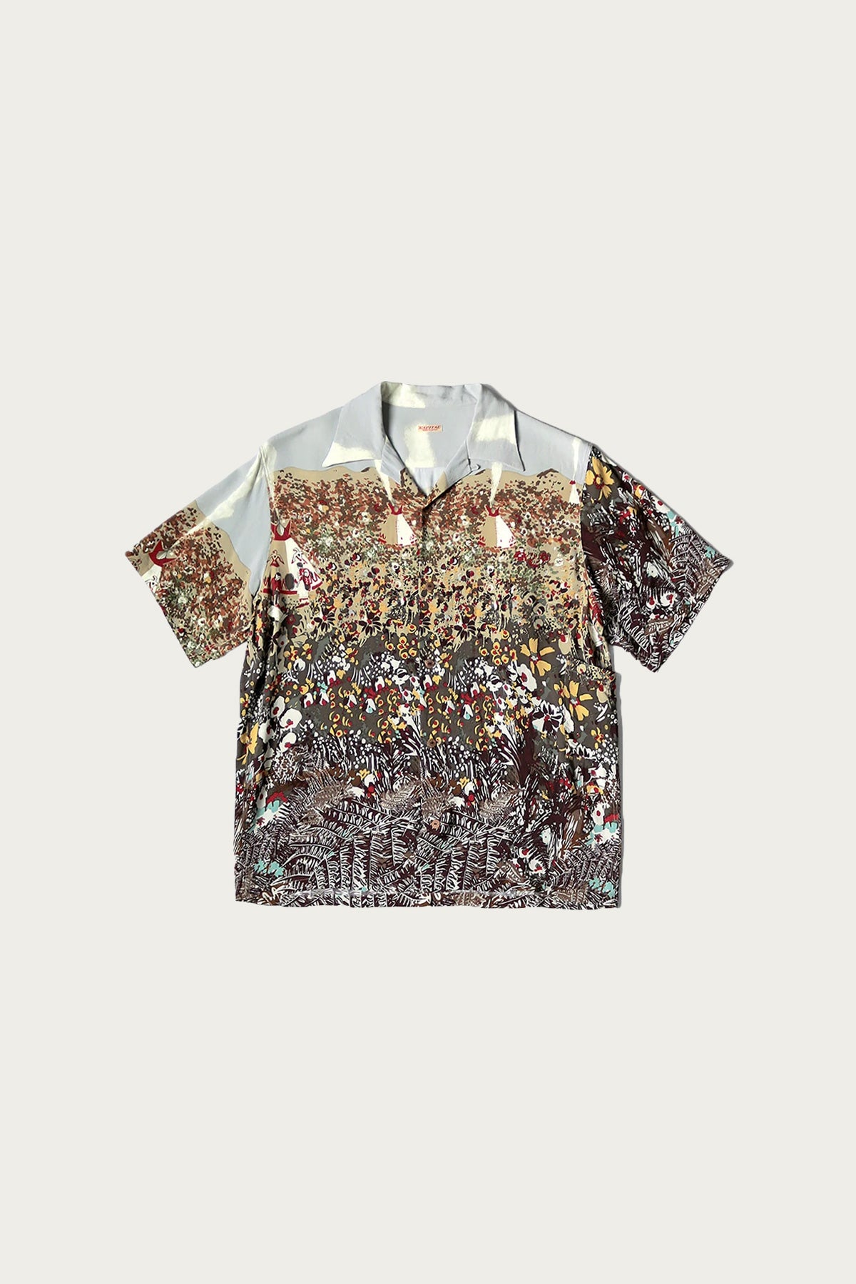 Kapital - Rayon NABAJO LAND Aloha Shirt - Light Grey - Canoe Club