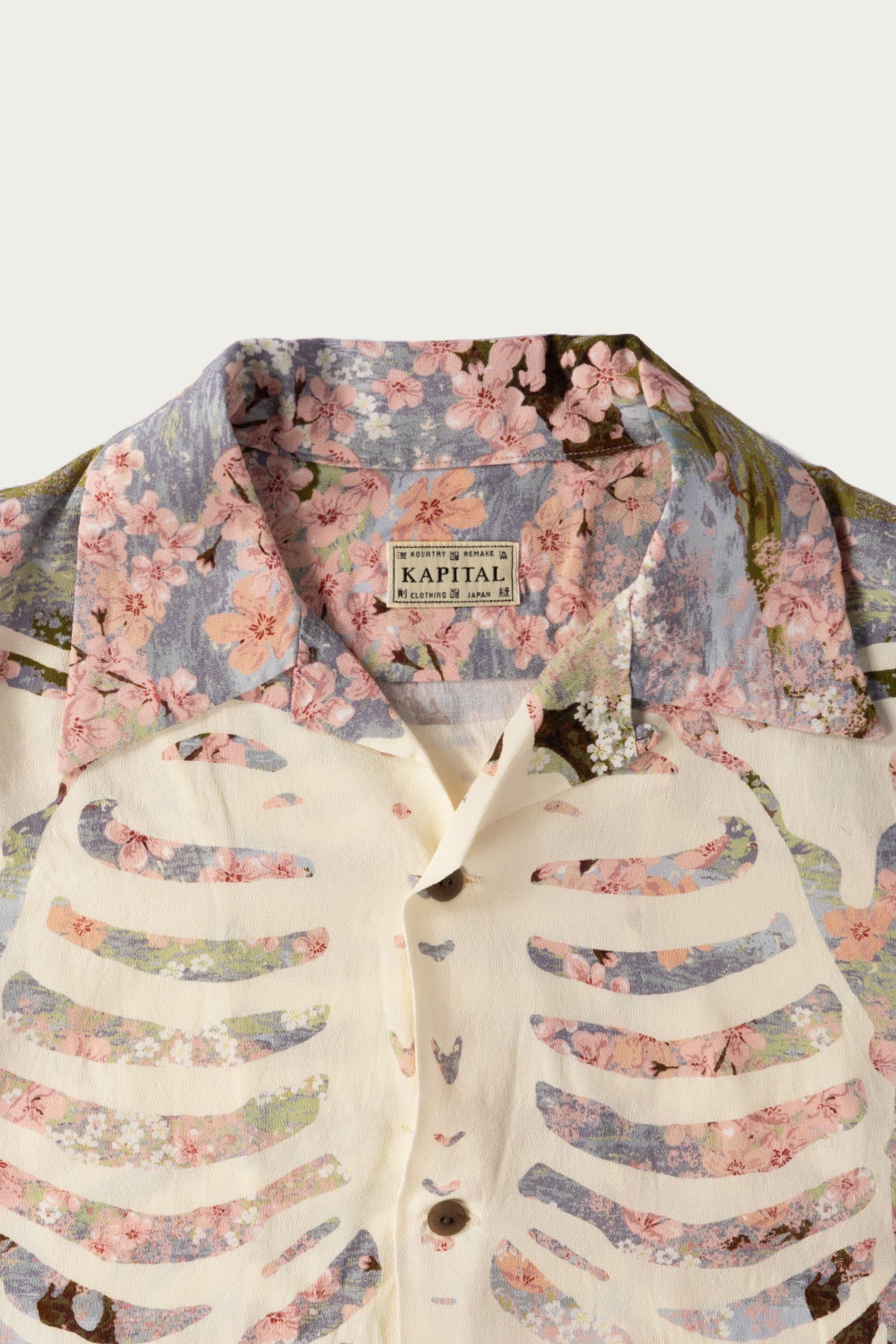 Kapital - Rayon SAKURA-BONE Aloha Shirt - Sax - Canoe Club