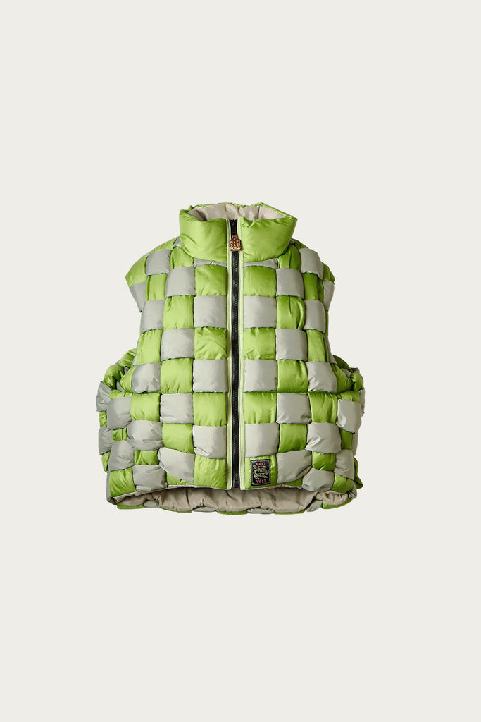 Kapital - Rip-Stop Nylon DIET KEEL Weating Vest - Green - Canoe Club