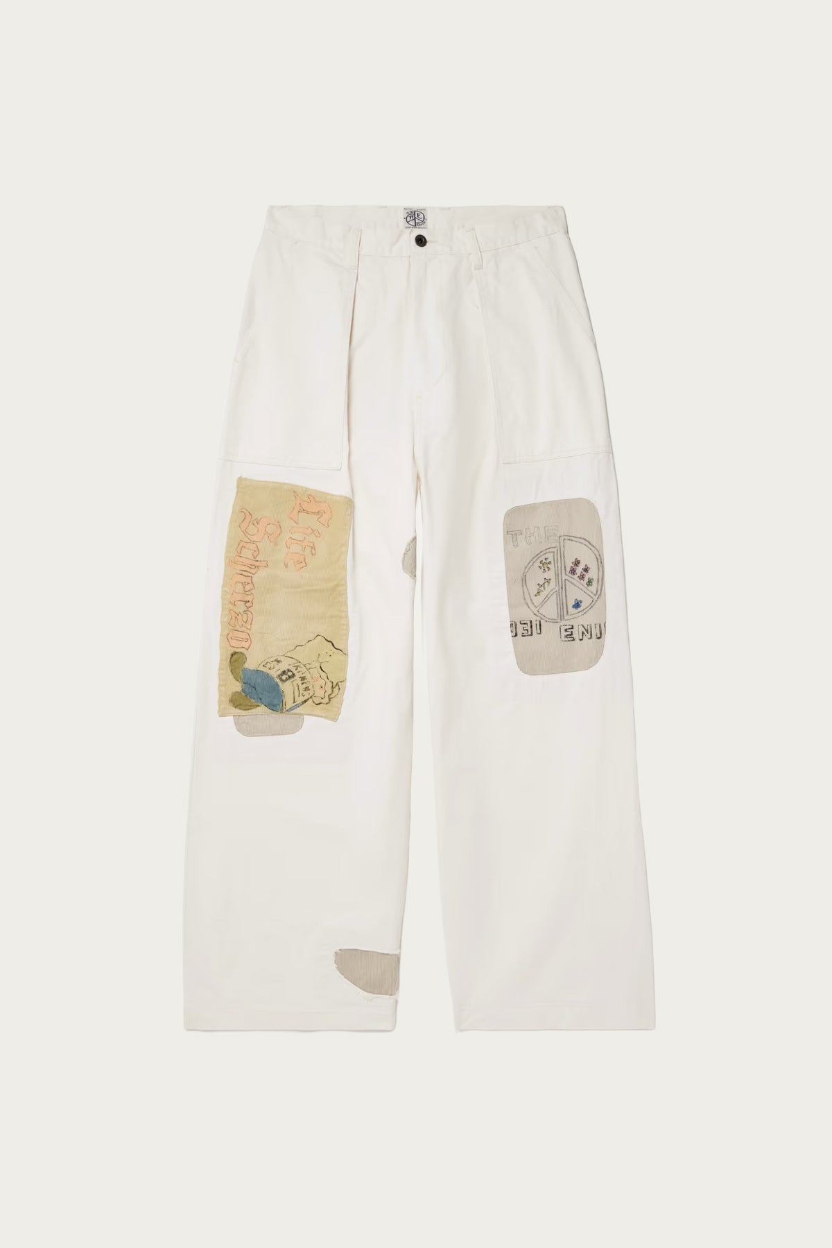 Kapital - Rough-Face Twill FATIGUE Baggy Pants (RUSHWEEK Remake) - Natural - Canoe Club