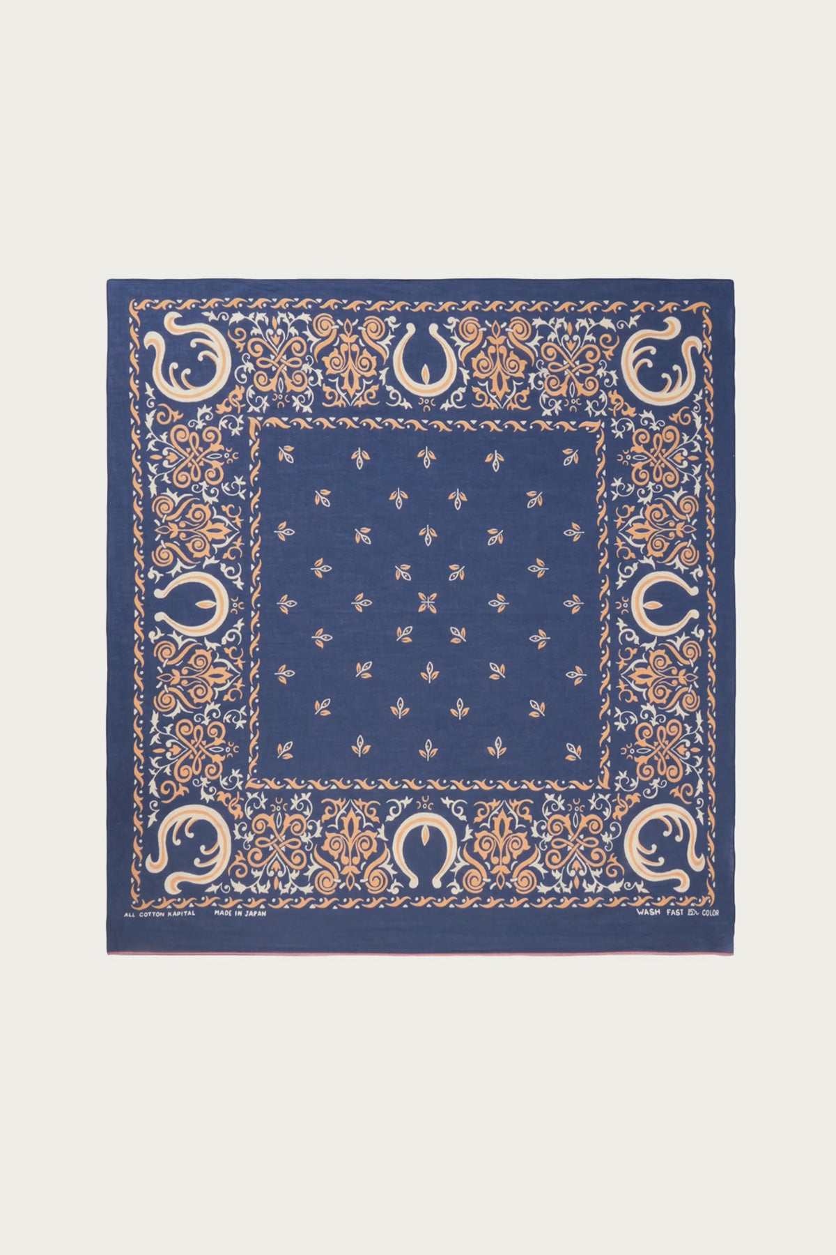 Kapital - Fastcolor Selvedge Bandanna (ATLER NAJA) 30x30 - Navy - Canoe Club