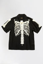 Kapital - Silk Rayon BONE Aloha Shirt - Black - Canoe Club