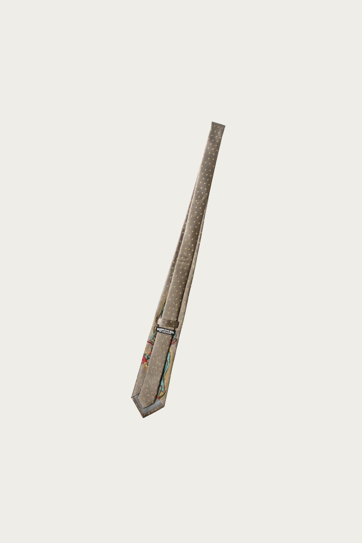 Kapital - Silk Twill MARIA Tie - Grey/Beige - Canoe Club
