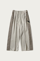 Kapital - Smooth Jersey Stantman&woman Baggy Truck Pants (Banner Stripe) - Beige - Canoe Club