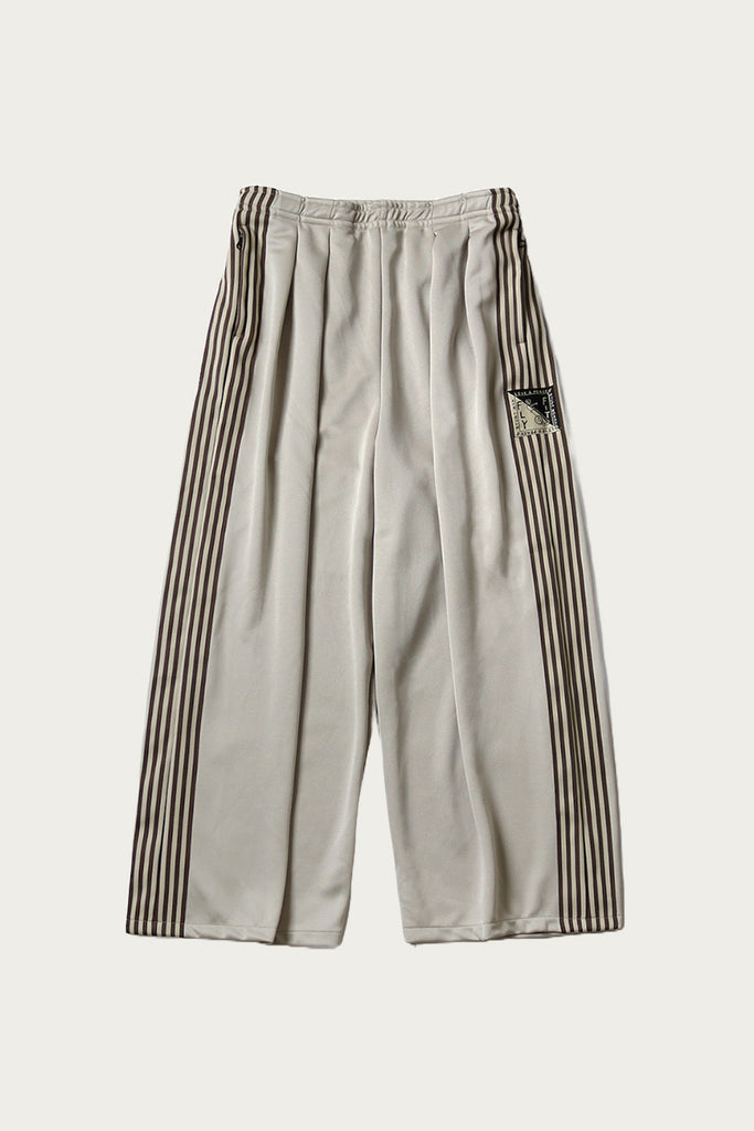 Kapital - Smooth Jersey Stantman&woman Baggy Truck Pants (Banner Stripe) - Beige - Canoe Club