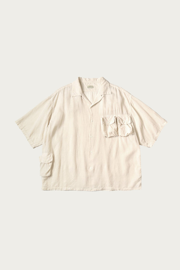 Kapital - Soft Linen HUNTING NAM Aloha Shirt - Natural - Canoe Club