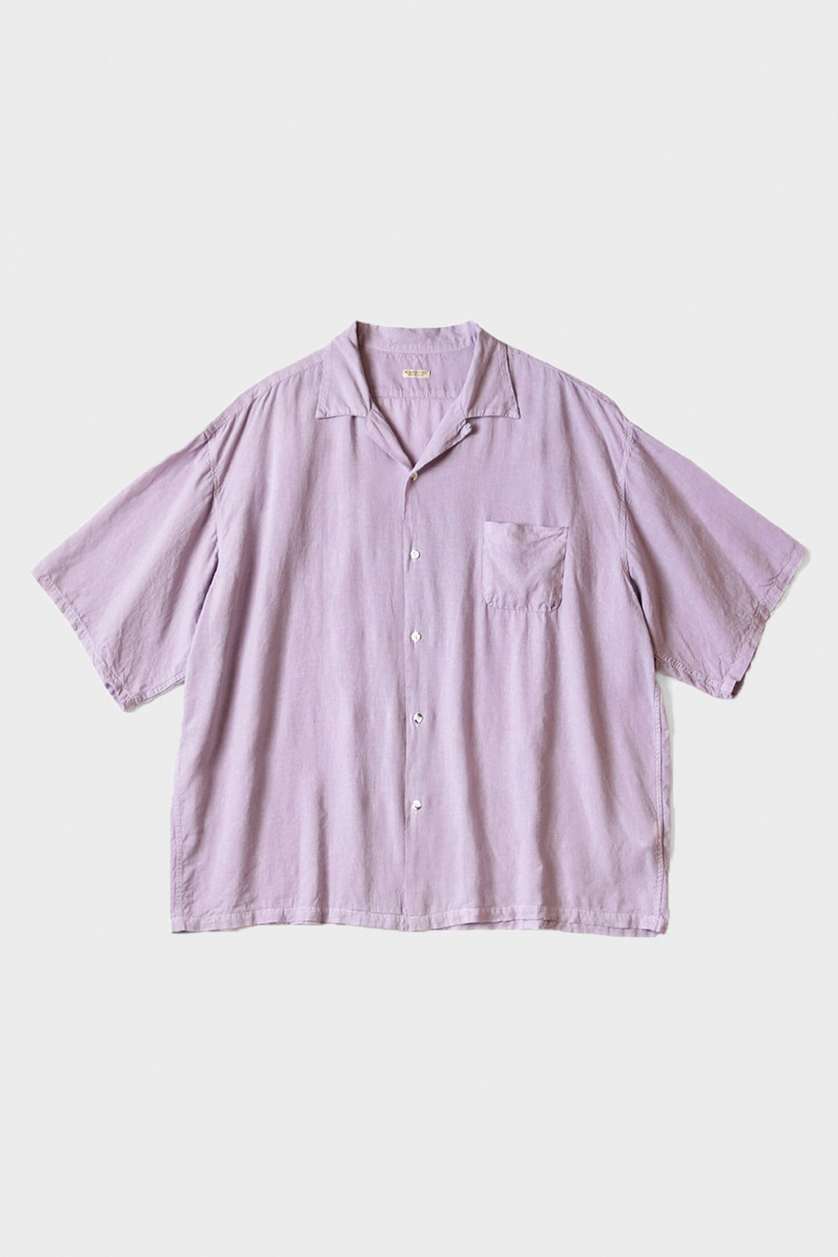 Kapital - Soft Linen Open Collar BIG Shirt - Lavender - Canoe Club