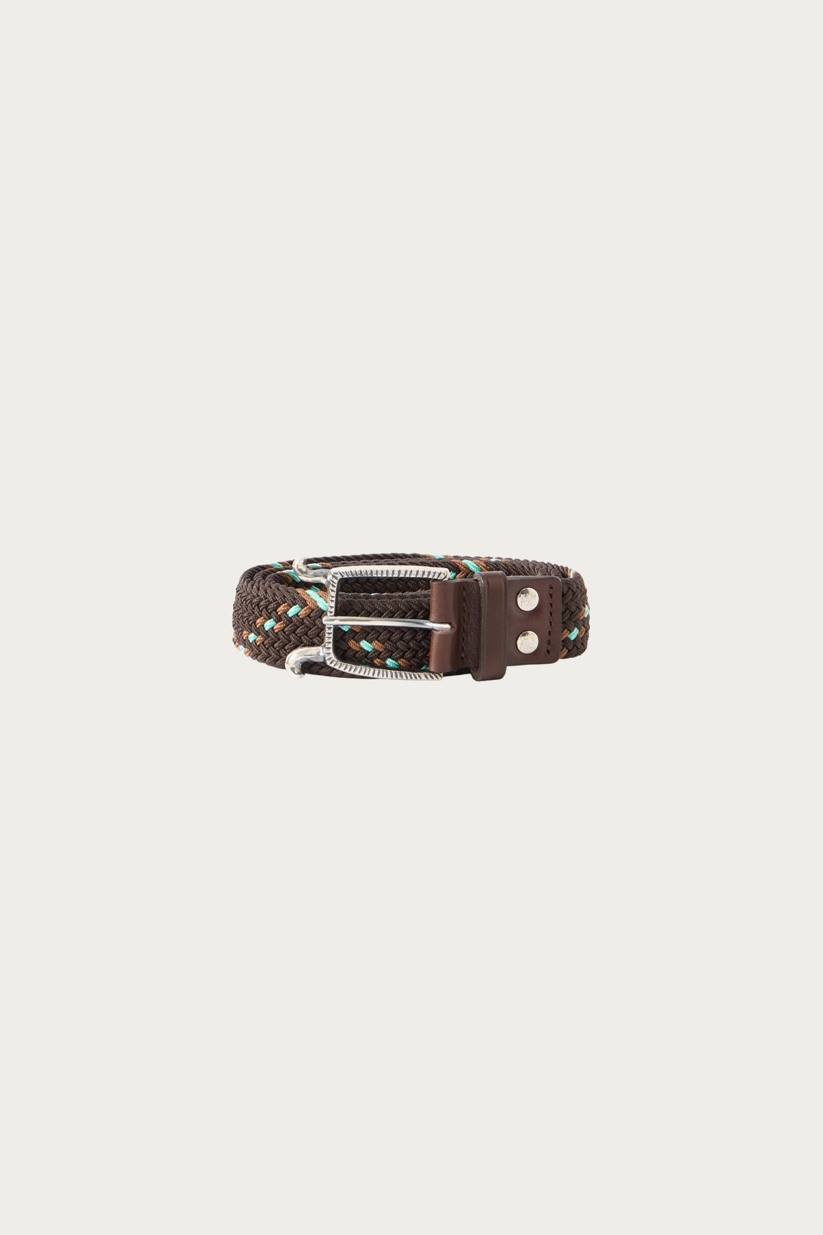 Kapital - Stretch Mesh ATLAS Buckle Belt - Brown - Canoe Club