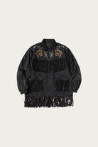 Kapital - Stretch Nylon Fringed Coach JKT - Black - Canoe Club