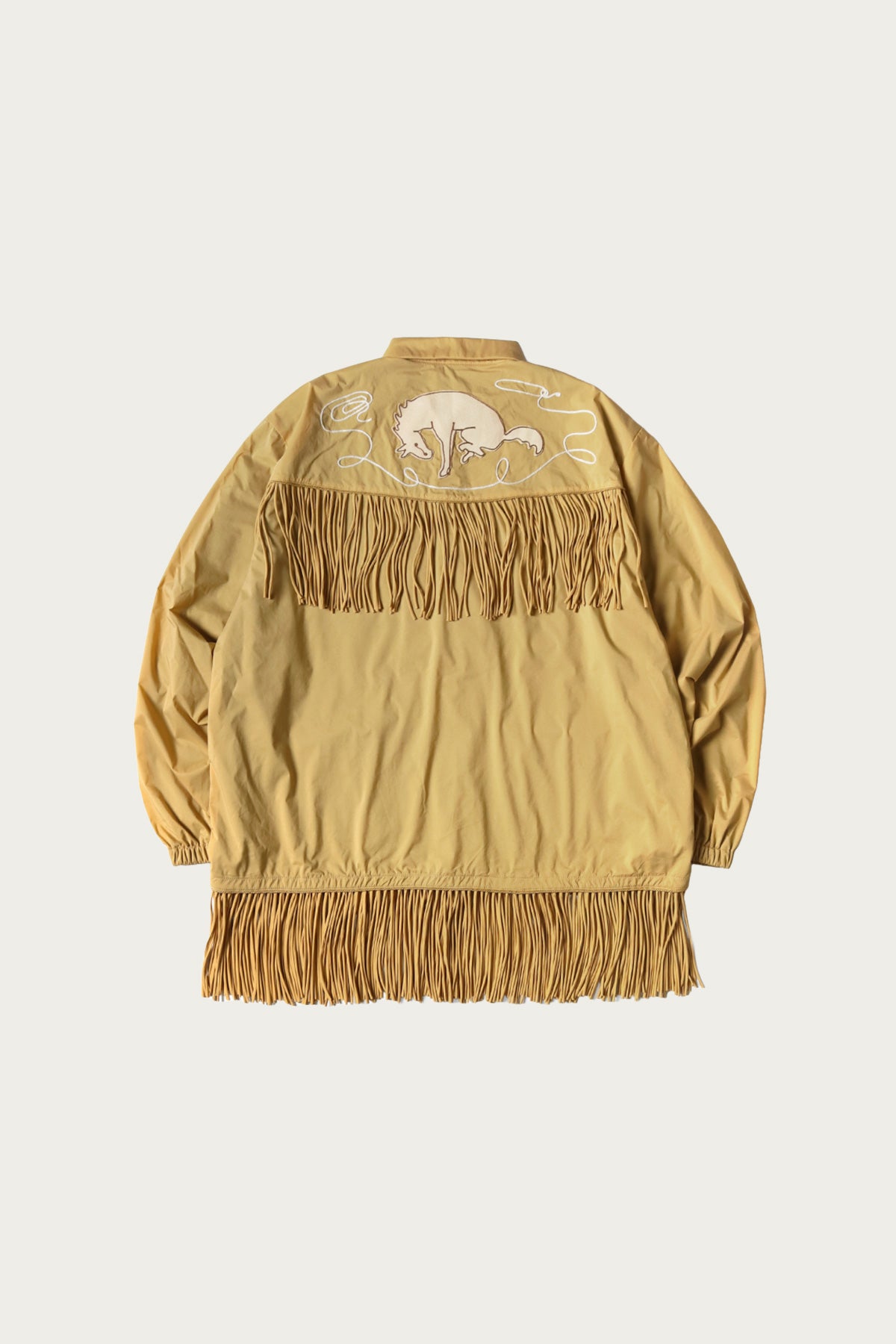 Kapital - Stretch Nylon Fringed Coach JKT - Mustard - Canoe Club
