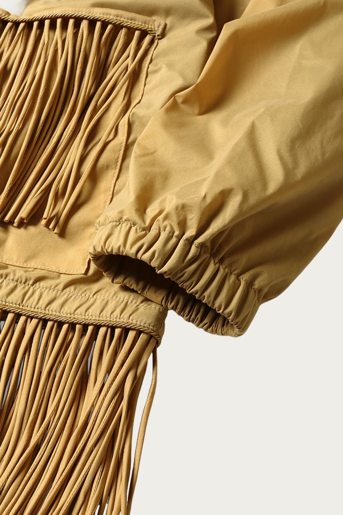 Kapital - Stretch Nylon Fringed Coach JKT - Mustard - Canoe Club