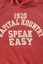 Kapital - SWT Knit Raglan Hoodie (SPEAKEASY College) - Red - Canoe Club