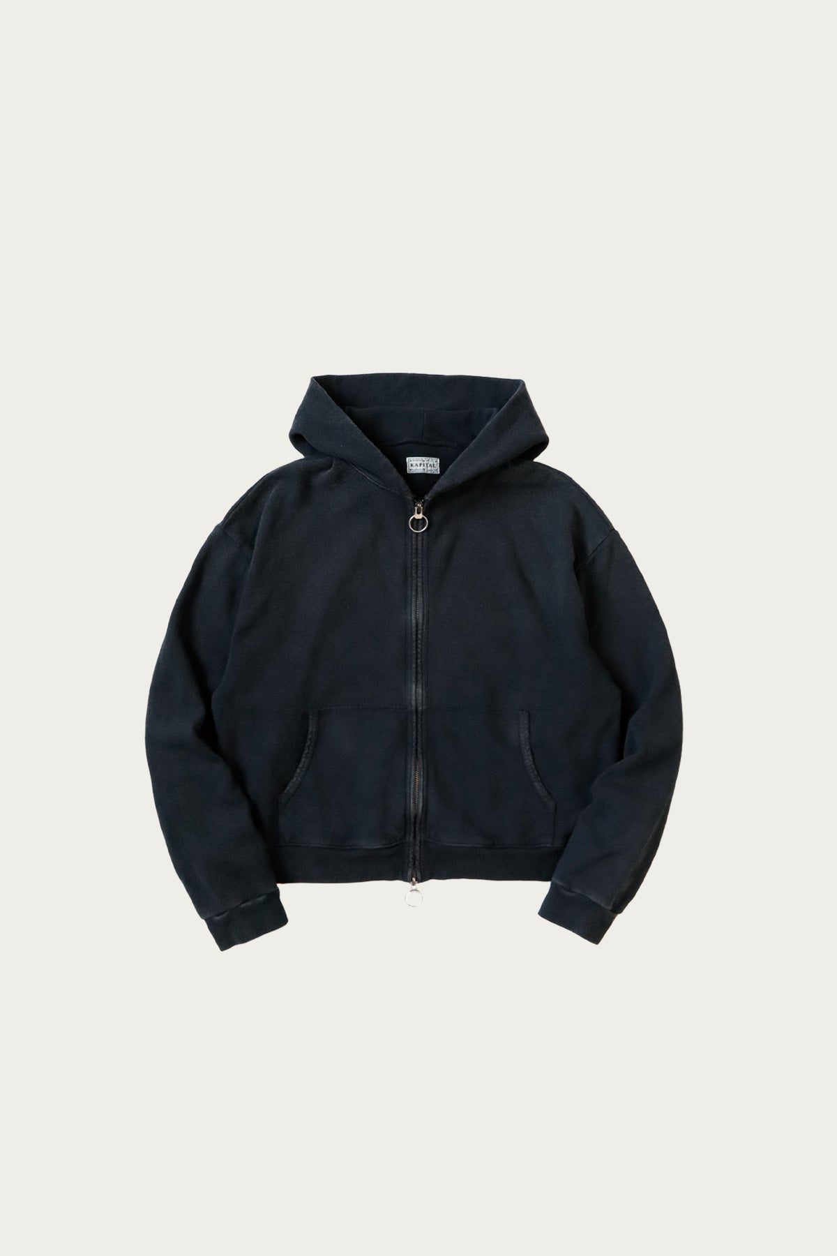 Kapital - SWT Knit ZIP-UP GYM Parka - Black - Canoe Club