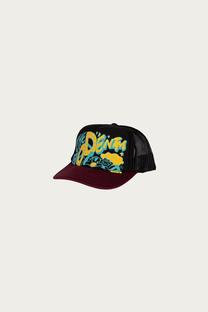 Kapital - TH.D.D.Track Cap - Black/Burgundy - Canoe Club