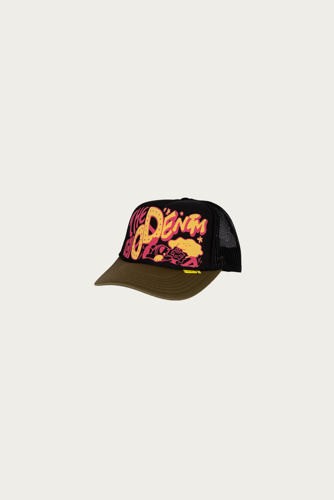 Kapital - TH.D.D.Track Cap - Black/Olive - Canoe Club