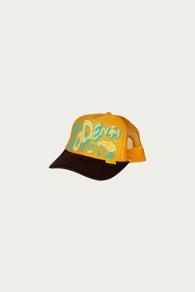 Kapital - TH.D.D.Track Cap - Yellow/Brown - Canoe Club