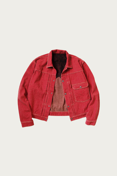 Kapital Twill Aging-Wool 1st JKT | Faded Red | Canoe Club