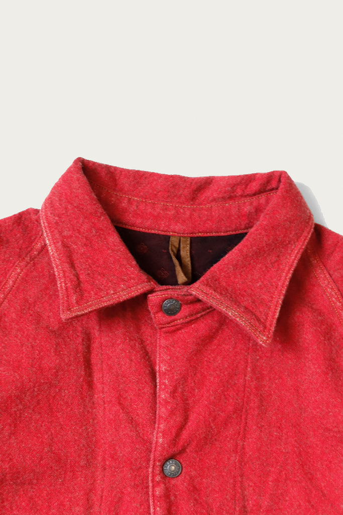 Kapital - Twill Aging-Wool CACTUS Coverall - Red - Canoe Club