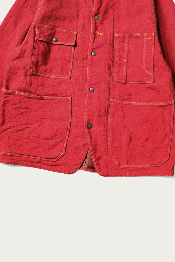 Kapital - Twill Aging-Wool CACTUS Coverall - Red - Canoe Club