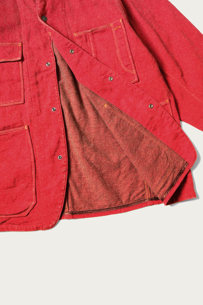 Kapital - Twill Aging-Wool CACTUS Coverall - Red - Canoe Club