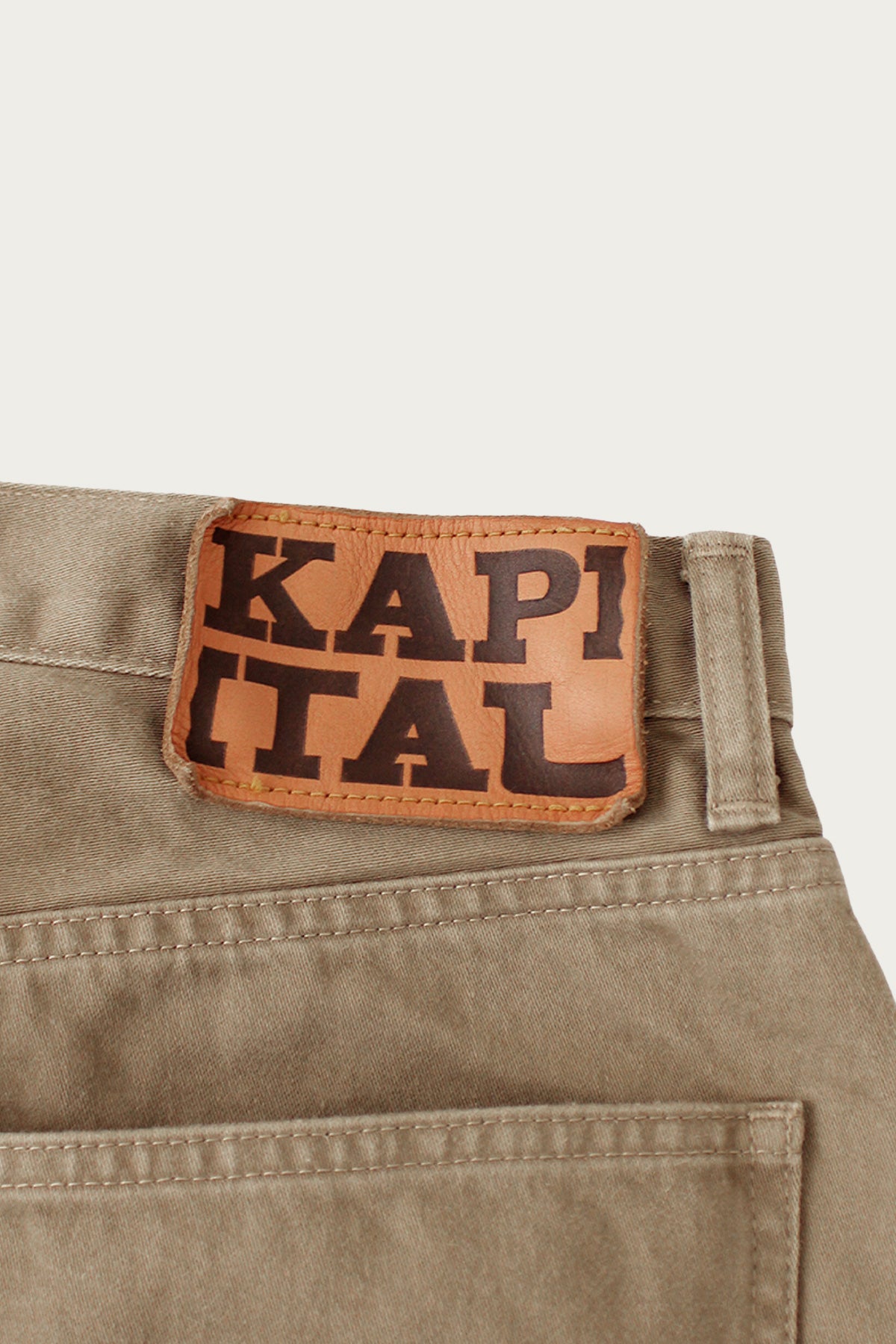 Kapital - Vintage Satin CLUB Baggy 5P Pants - Moca Beige - Canoe Club