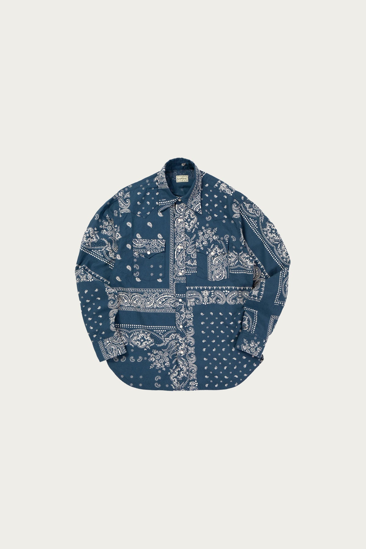 Kapital - Viyella Flannel Bandanna HUSKY Western Shirt - Navy - Canoe Club