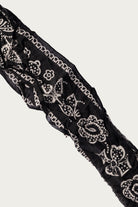 Kapital - WASHER Silk MOGA Scarf (ESCARGOT FLOWER) - Black - Canoe Club