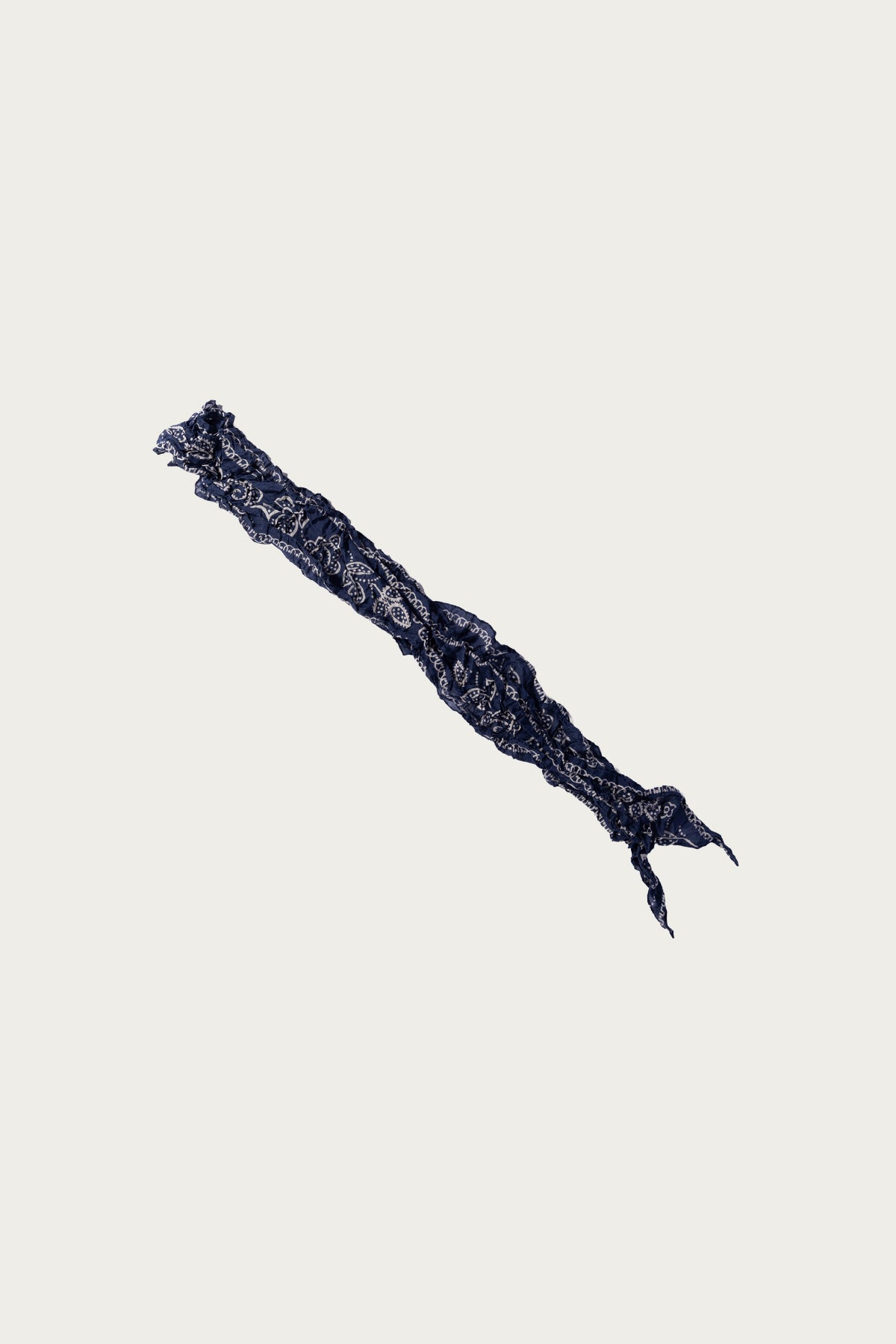 Kapital - WASHER Silk MOGA Scarf (ESCARGOT FLOWER) - Navy - Canoe Club