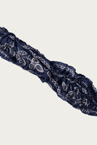 Kapital - WASHER Silk MOGA Scarf (ESCARGOT FLOWER) - Navy - Canoe Club