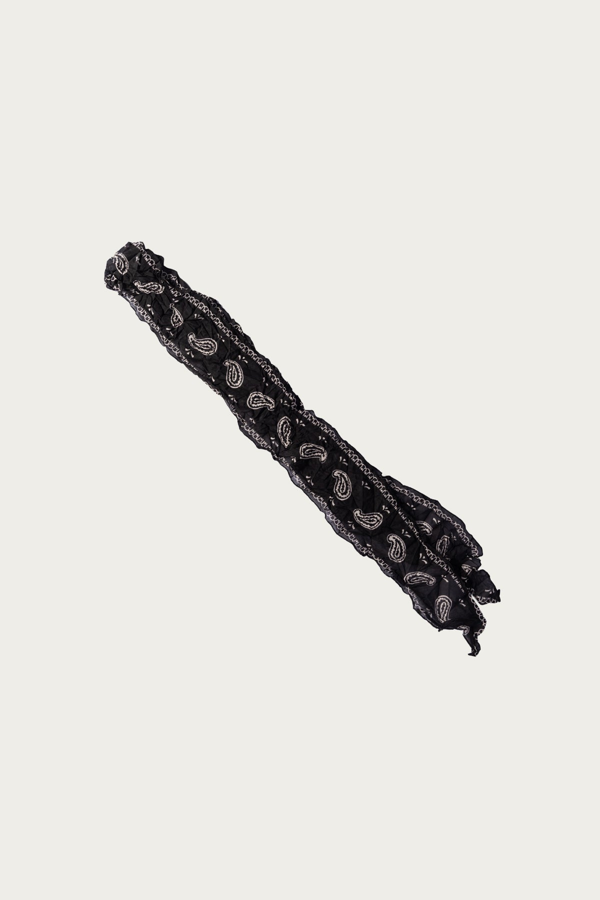 Kapital - WASHER Silk MOGA Scarf (PAISLEY) - Black - Canoe Club