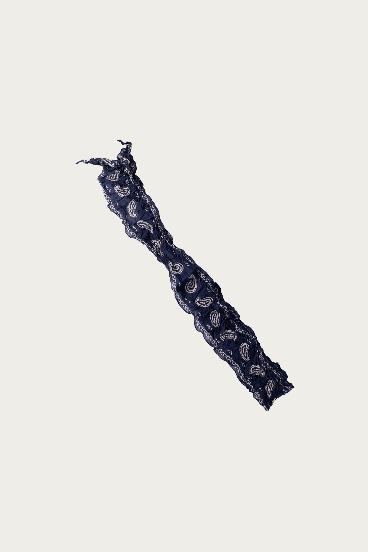 Kapital - WASHER Silk MOGA Scarf (PAISLEY) - Navy - Canoe Club