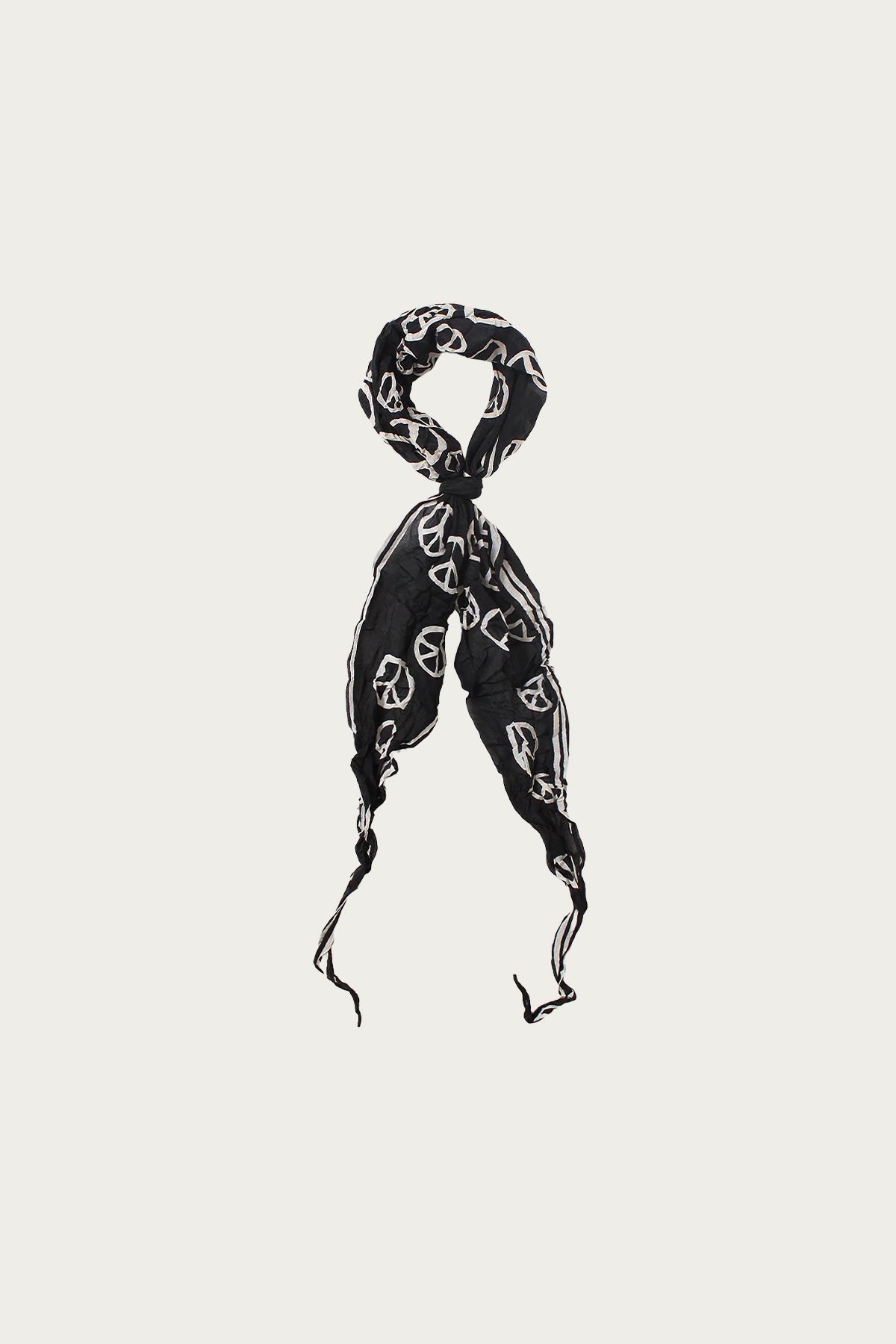 Kapital - WASHER Silk Neckerchief - Black - Canoe Club