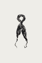 Kapital - WASHER Silk Neckerchief - Black - Canoe Club