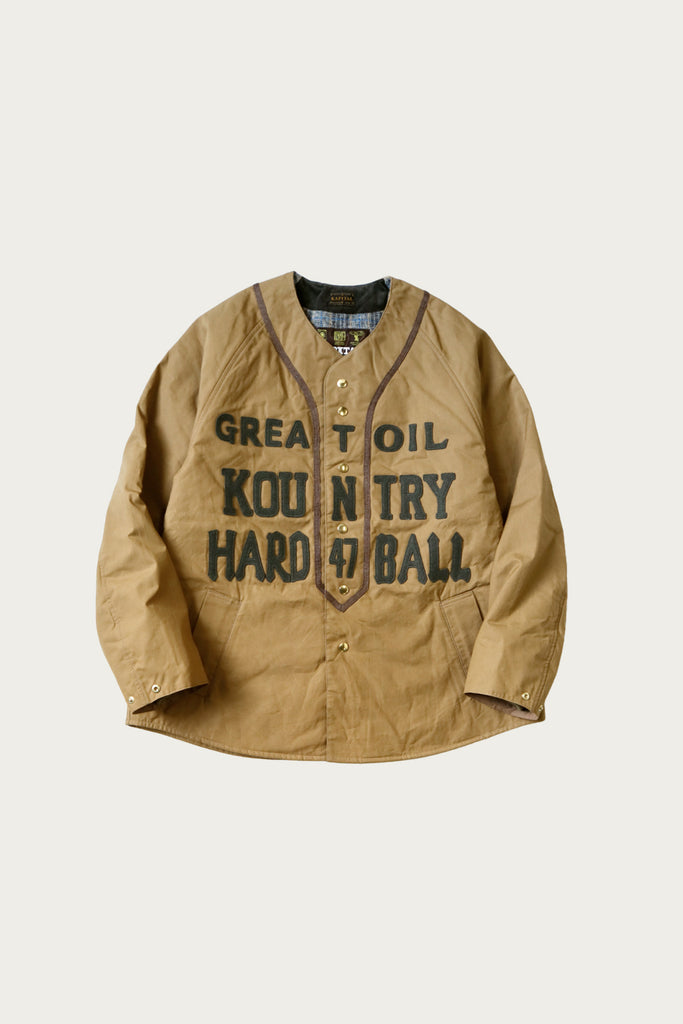 Kapital - Weather Cotton Oil Coating Baseball Blouson - Beige - Canoe Club