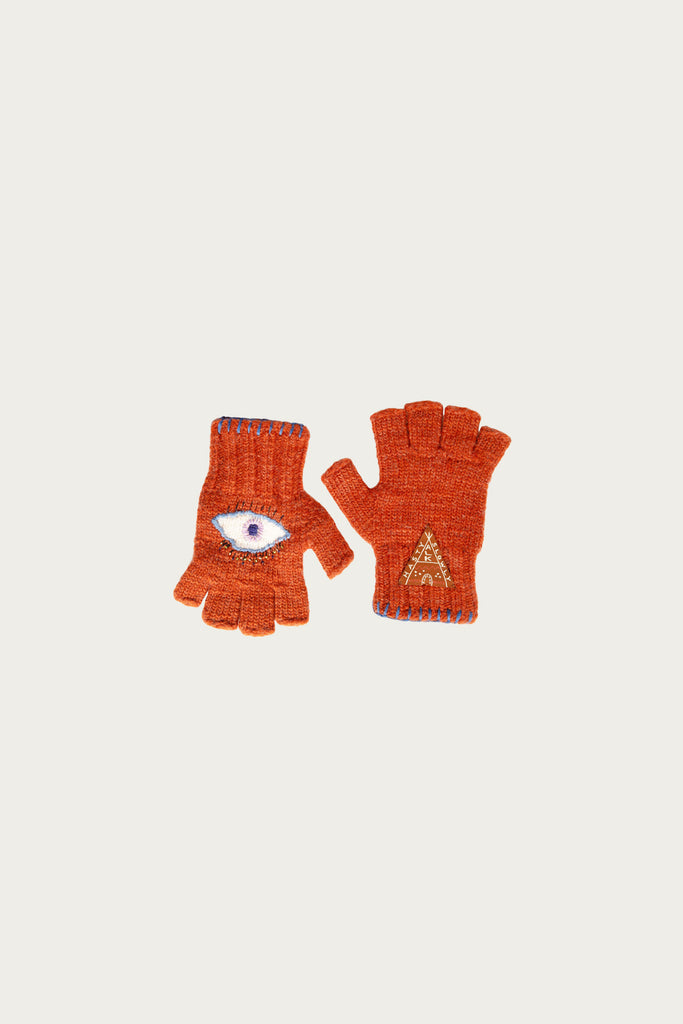 Kapital - Wool FOLKTALE Gloves(SPEAKEASY) - Orange - Canoe Club