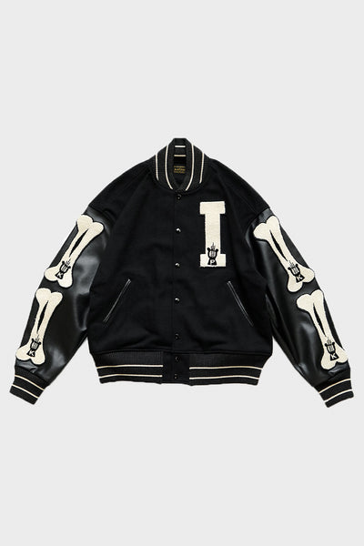 Wool I-FIVE Varsity JKT - Black