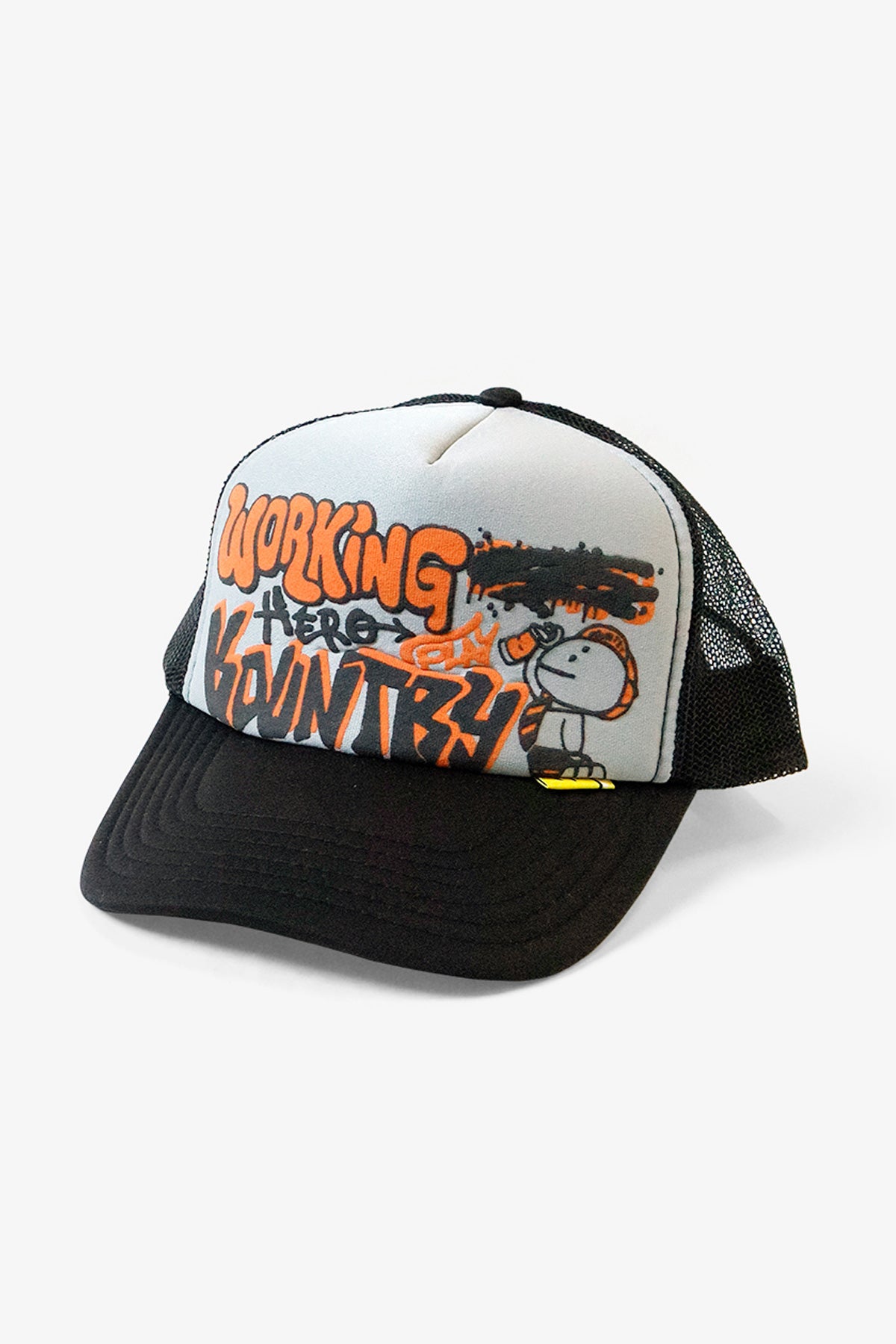 Kapital - WORKING HERO Trucker Cap - Grey/Black - Canoe Club