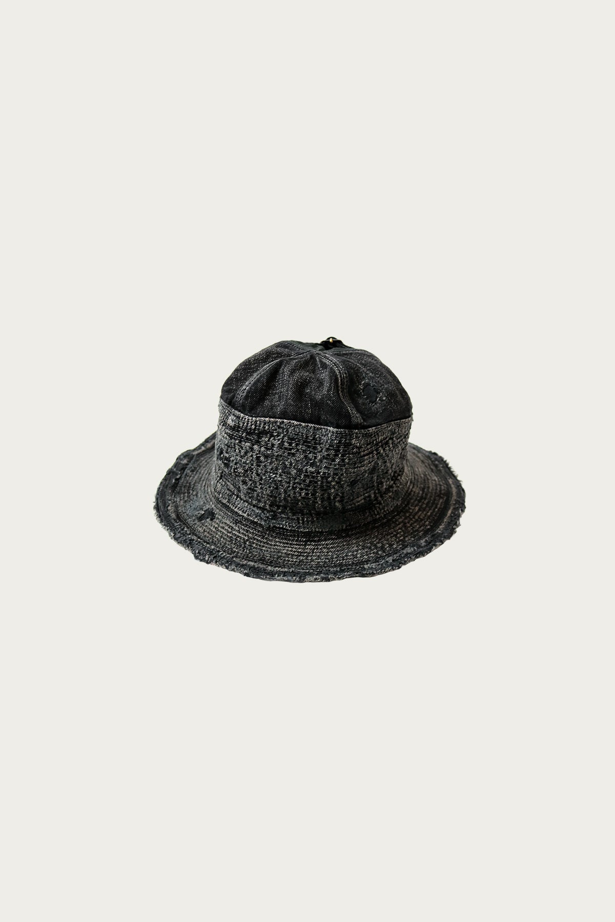 Kapital - 11.5oz BLKxBLK Denim The Old Man And The Sea Hat (Crash Remake) - Canoe Club