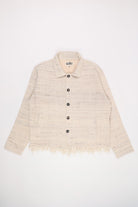 Karu Research - Cropped Jacket - Textured Wrinkly Weave with Fringe - Canoe Club