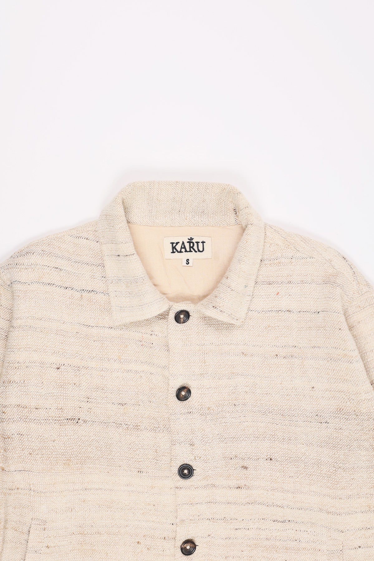 Karu Research - Cropped Jacket - Textured Wrinkly Weave with Fringe - Canoe Club