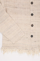 Karu Research - Cropped Jacket - Textured Wrinkly Weave with Fringe - Canoe Club