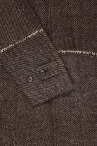 Karu Research - Raglan Overcoat - Hand Embroidery Brown/White - Canoe Club