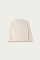 Khoki - Hand-Embroidered Longsleeve T-Shirt - Oatmeal - Canoe Club