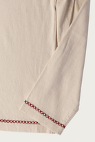 Khoki - Hand-Embroidered Longsleeve T-Shirt - Oatmeal - Canoe Club