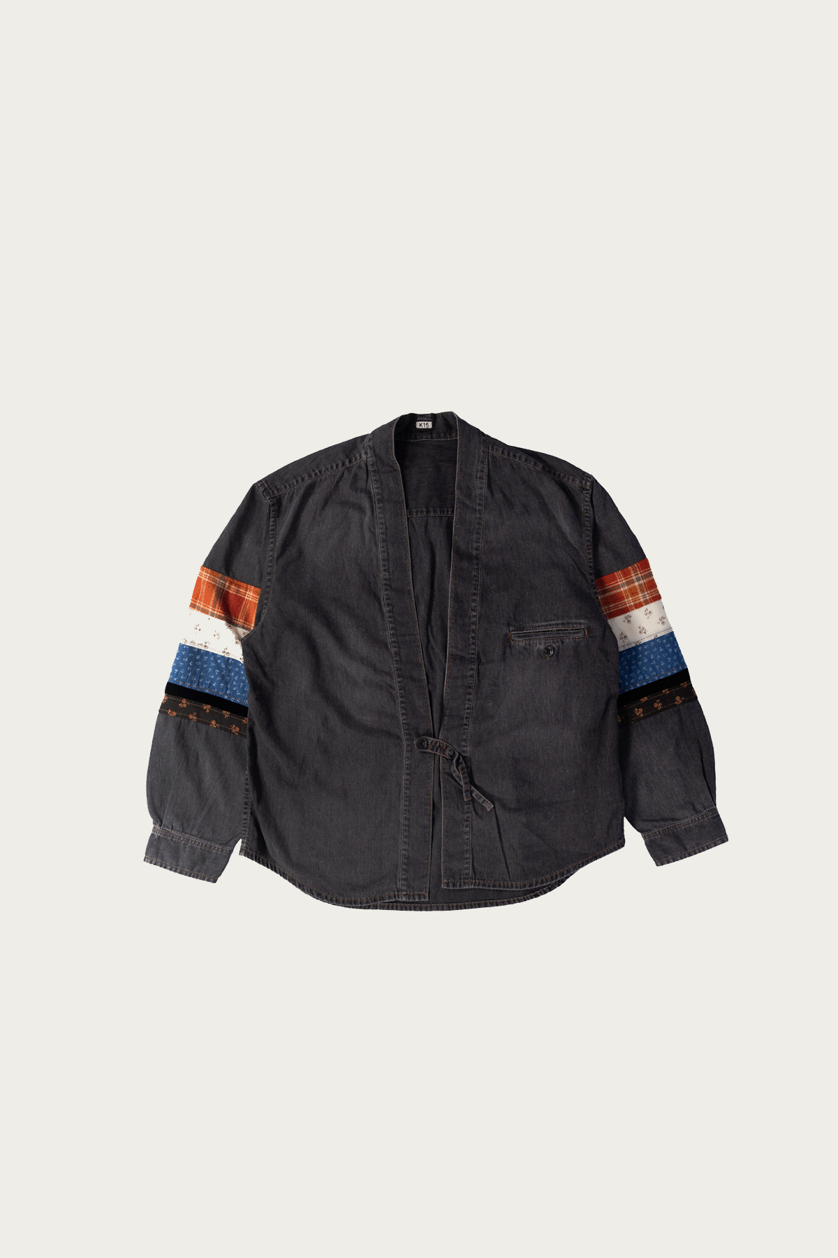 Khoki - Patchwork Denim Overshirt - Black - Canoe Club