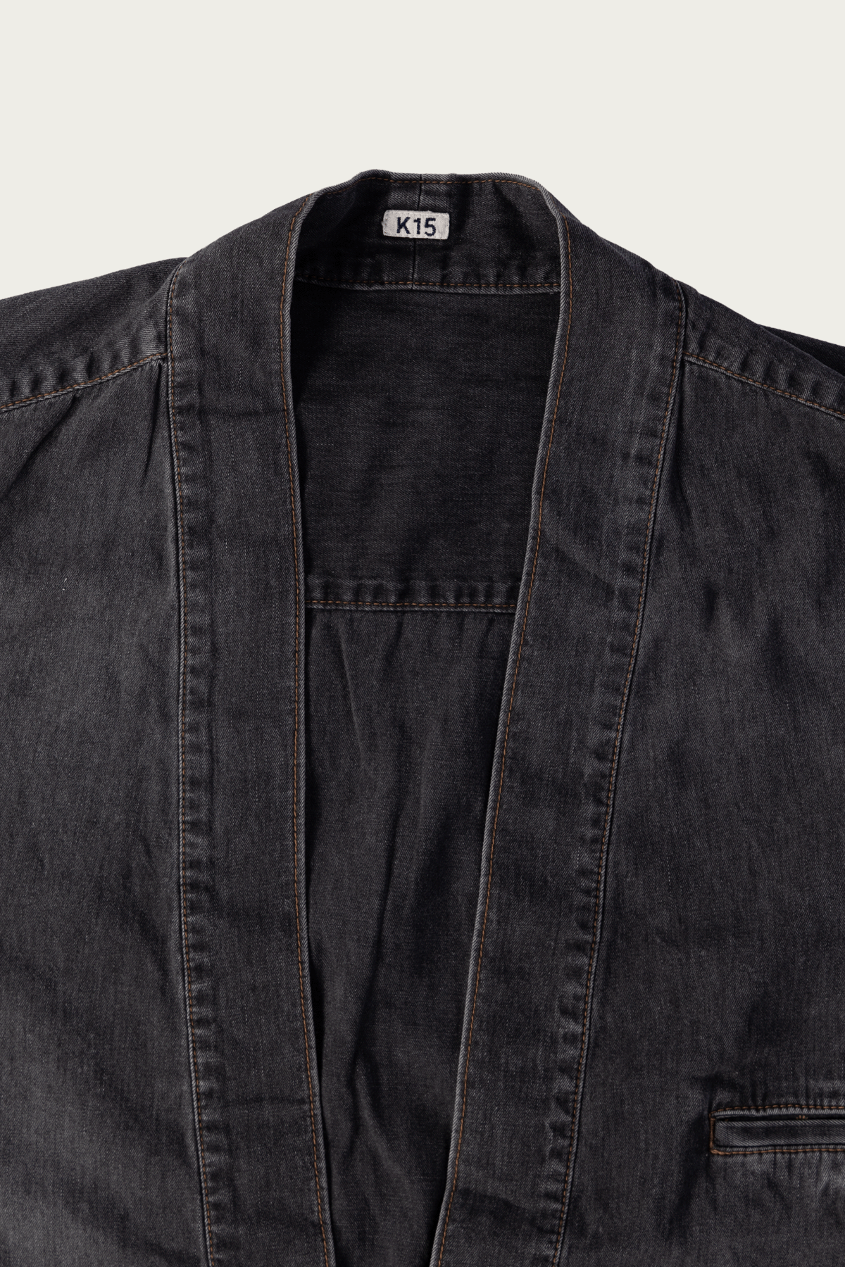 Khoki - Patchwork Denim Overshirt - Black - Canoe Club