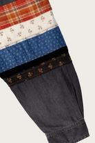 Khoki - Patchwork Denim Overshirt - Black - Canoe Club