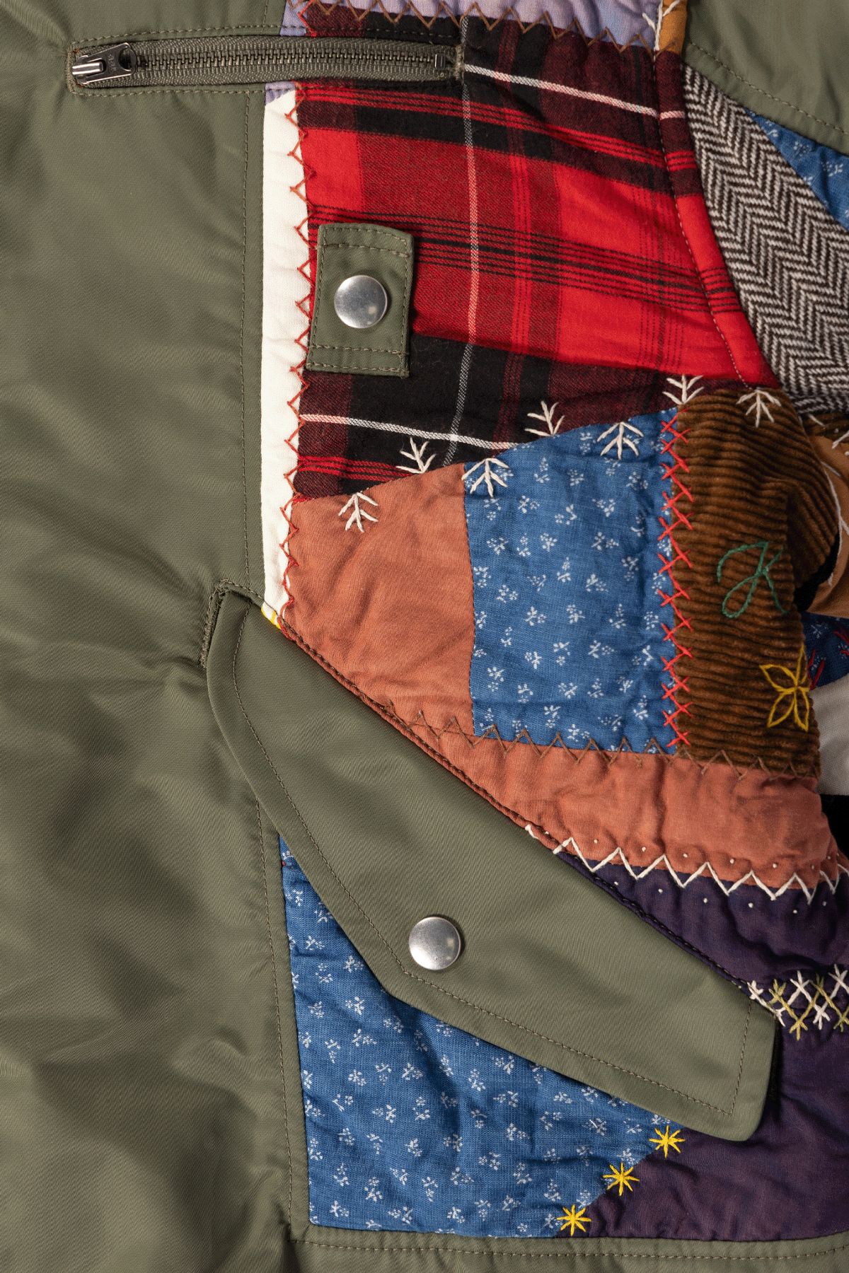 Khoki - Quilt Bomber Jacket - Khaki - Canoe Club