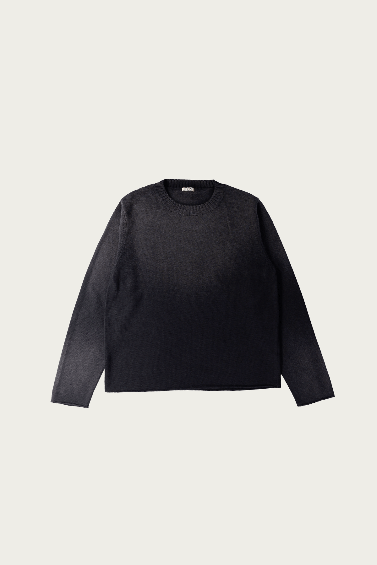 Khoki - Vintage-Effect Cotton Knit Pullover - Black - Canoe Club