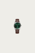 Kuoe Watches - Old Smith 90-0001 - Green Dial/Silver Case/Brown Leather Strap - Canoe Club